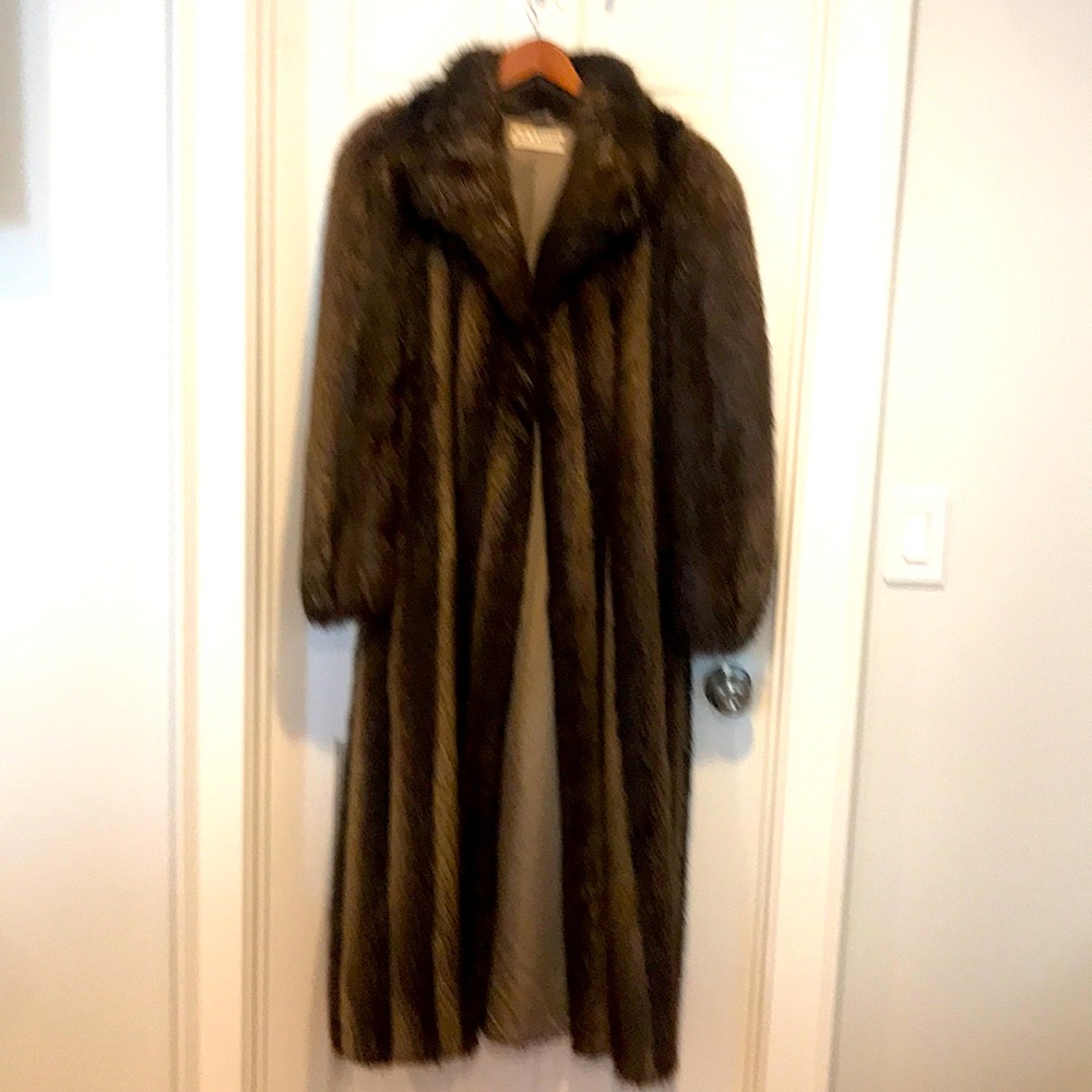 Beaver long hair coat